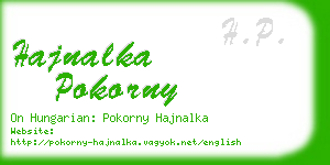 hajnalka pokorny business card